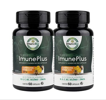 Kit 2 Suplementos Super Imune Plus 490 mg - 10 mg de Própolis + Vitaminas e Mine