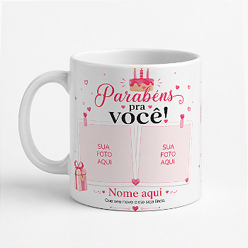 Caneca Feliz Aniversário – Feminina