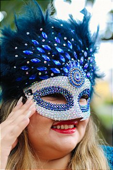 Máscara de Carnaval Realeza Azul