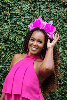 Adereço de Cabeça Jardim Rosa