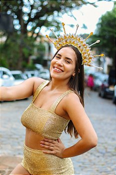 Adereço de Cabeça Áurea – Dupla Face