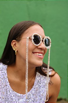 Óculos de Carnaval Oceano – Pérolas e Búzios