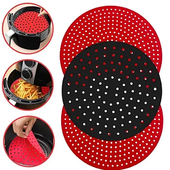 Tapete Protetor Silicone Redondo para Air Fryer