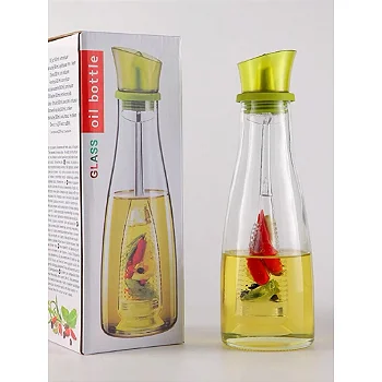 Porta Azeite Vidro 500ml com Divisória Temperos