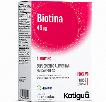 BIOTINA DOSE MAXIMA 500MG CPS C/60 - KATIGUA