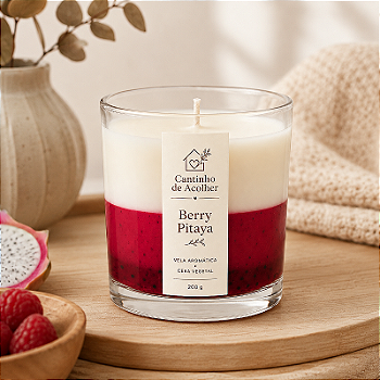Berry Pitaya | Vela Aromática em Gel Cristalino 200g Cantinho de Acolher Criandê