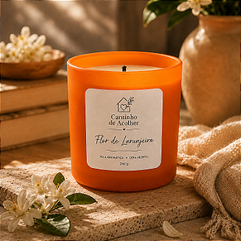Flor de Laranjeira: Vela Aromática Floral 200g Cantinho de Acolher - Criandê
