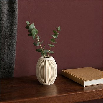 Japandi | Vaso Ovoide Canelado Criandê