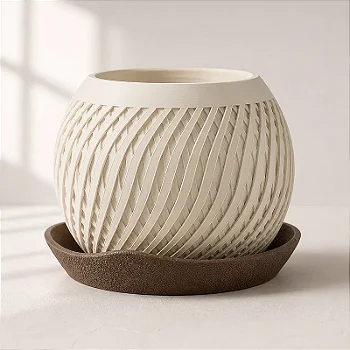 Marty | Vaso Baixo com Espiral Torcida Criandê