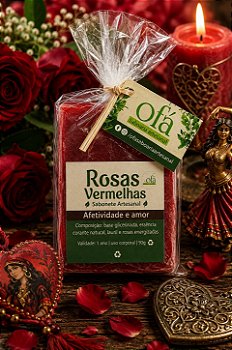Sabonete Artesanal Ofá - Rosas Vermelhas