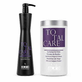 Kit Shampoo 1000 ml e Máscara Hidratante Total Care 1 kg