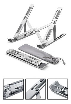Suporte Notebook Alumínio Dobrável Articulado Portátil