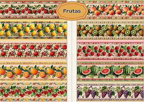 Tricoline Barrados Digitais - Frutas