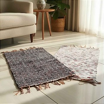 Tapete Artesanal em Malha 50x70 cm – Cores Sortidas