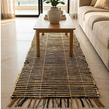 Passadeira Zebrinha Artesanal 1,38 x 48 cm - kit 2 (cores Sortidas)