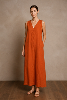Vestido Longo de Viscolinho