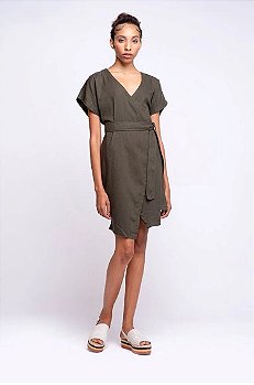Vestido Transpassado Assimétrico