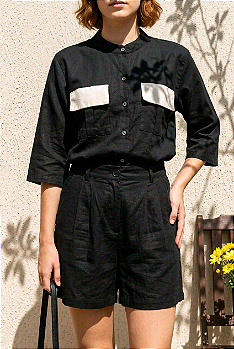 Camisa cropped algodão Magnólia