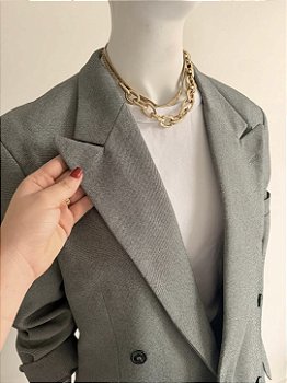 Blazer Cinza Vintage Feminino CGC