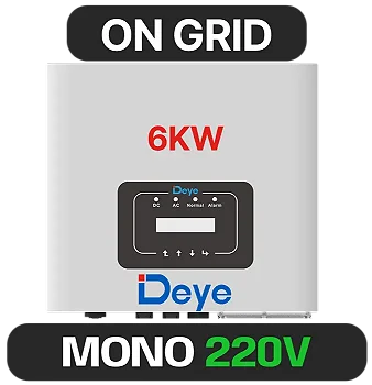 INVERSOR DEYE AFCI MONOFASICO 6K ON GRID 220V 2MPPT