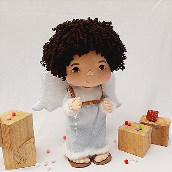 Boneco Anjinho de Batizado em Feltro