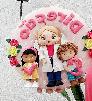 Guirlanda Decorativa de Feltro Profissões