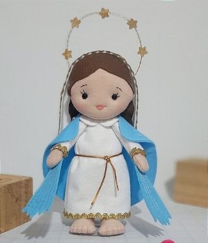 Boneca de Feltro Religiosa Nossa Senhora das Graças