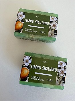 Sabonete em Barra com Bucha Vegetal de Limão Siciliano