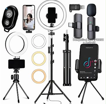 Ring light LED com tripé