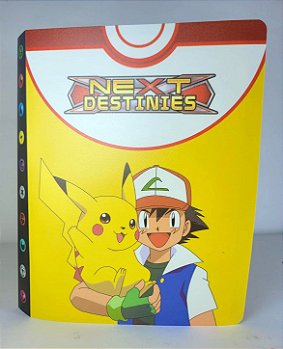 TCG Álbum para Cards Pokémon Ash e Pikachu