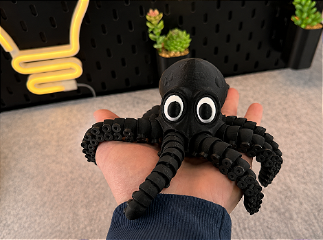 Polvo Articulado 3D – Brinquedo Fidget Decorativo