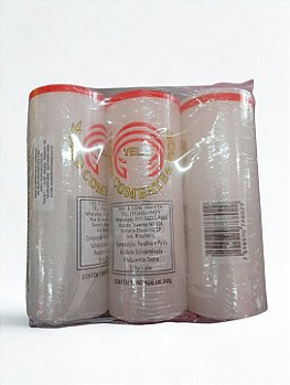 Kit com 3 velas 7 dias branca