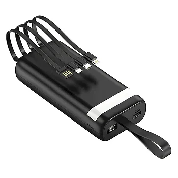 Power Bank 20000mAh E'SPADA BTE-05E – Carregador Portátil Turbo 3.1A, Saída USB/Tipo-C/Lightning, Bateria Externa Recarregável para Celular Android, Tablet e IOS.