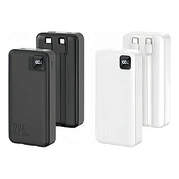 Carregador Power Bank Turbo 22.5W Portátil 20000mAh Universal Saída 2 Cabos Tipo-C E Lightning Espada BTE-37E