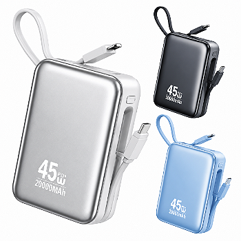 Power Bank A’Gold Pro BTE-106 20.000mAh Rápido Portátil 45W Display Carregador