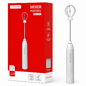 Mixer Portátil Tomate SRQ-003 Branco 3 Velocidades USB