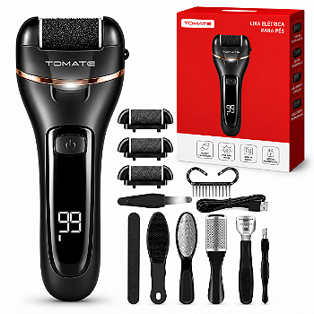 Lixa Elétrica Para Pés Recarregável Usb Removedor De Calos MAG-043 TOMATE