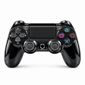 Controle Sem Fio para PS4 Double Motor Vibration 4 Bluetooth com Vibração, Touchpad e LED – Preto
