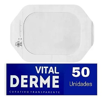 50un Curativo Transparente Estéril Vitalderme 6 X 7cm