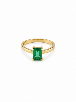 Anel Pedra Verde Zircônia Lumend