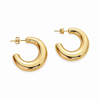 Argola Folheada a Ouro Luxo