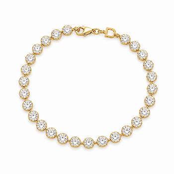 Pulseira Folheada a Ouro com Zircônia