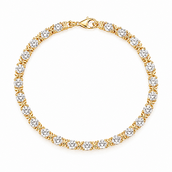 Pulseira Riviera X Folheada a Ouro