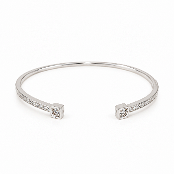 Bracelete Folheado a Prata com Zircônias