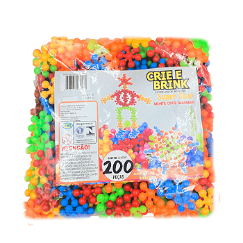Brinquedo Blocos de Montar SUPER STAR - Saco 200 PÇ