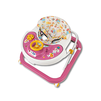 Andador Bebê Infantil Musical Sonoro Rosa Primeiros Passos