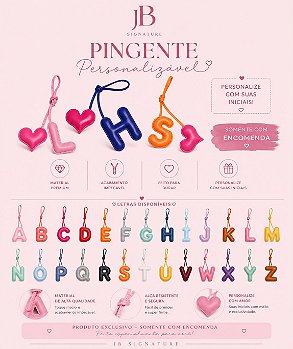 Pingente Personalizável com Letras Exclusivas