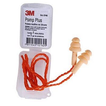 PROTETOR AUDITIVO PLUG SILIC. - MOD. POMP PLUS - CA 5745 (19DB)