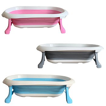 Banheira De Bebe Retrátil Dobrável Silicone Love