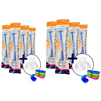 8 Clareador Whiteness Perfect 16% + 2 Pares de Moldeira